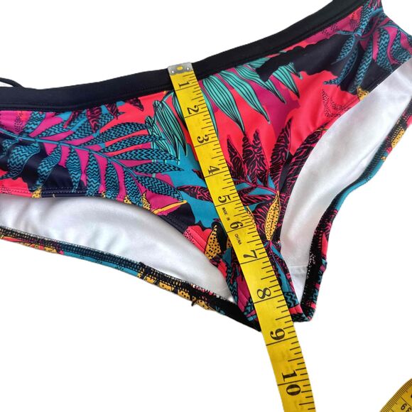 Olaian Surfing Bikini Bottoms Medium Tropical Print Elastic Waistband - Picture 4 of 4
